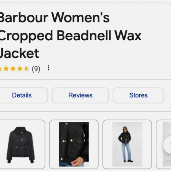 SAGE ~ Barbour Cropped Beadnell Ladies Wax Jacket MSRP$488 British Elegance - Picture 3 of 16